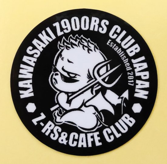 丸抜き Z900rs Cafeclubベタステッカー Z900rscafe