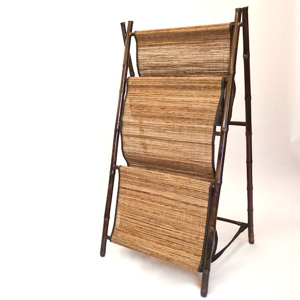 竹とココスティックのマガジンラック（折りたたみ式） - アジアン家具 ...