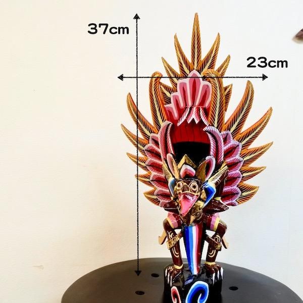 バリ島のガルーダオブジェ37ｃｍ（ブラウン）