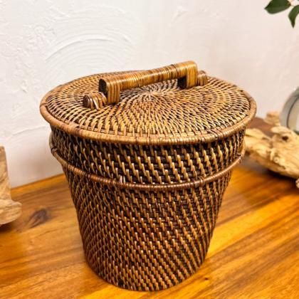 天然素材 ブラウン東南アジアかご バスケット・カゴ - アジアン家具・雑貨・エクステリア