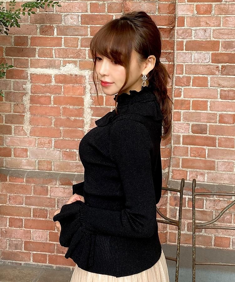 ノゾミイシグロ NOZOMI ISHIGURO フリルスカート ニット ノゾミ