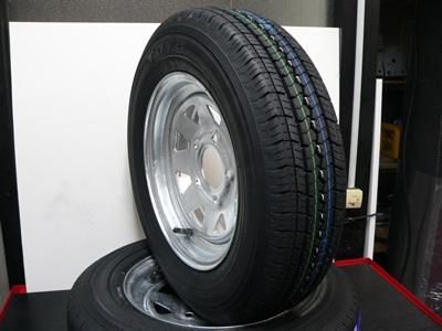 12GT 12インチ スチールホイール＆TOYO V2タイヤ 亜鉛メッキ 5穴 PCD