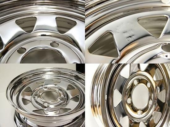 USA製 メッキ スチールホイール 鉄ホイール 14インチ 5穴 アメ車 USA製 メッキ スチールホイール 鉄ホイール 14インチ 5穴 アメ車 USA製