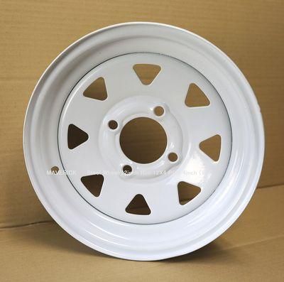 12PT4 12インチ スチールホイール＆V2 タイヤ ホワイトペイント