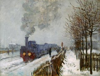 雪の中の列車
