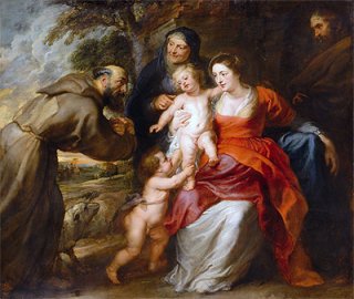 聖家族と聖フランチェスコ、聖アンナ、幼い洗礼者聖ヨハネ