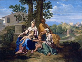 風景の中の聖家族、聖ヨハネと聖エリザベス