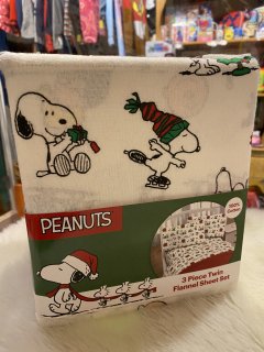 スヌーピー　peanuts シーツ枕カバー3pセット