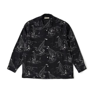 【OLD JOE】ORIGINAL PRINTED OPEN COLLAR SHIRTS MARINE (オリジナルプリント オープンカラーシャツ マリン)