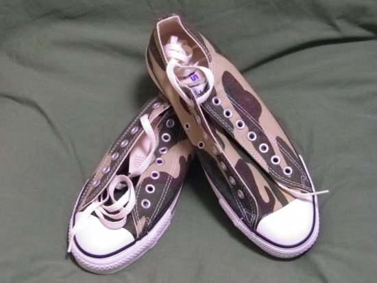CONVERSE All Star Low Canvas Olive Camouflage Made in USA - waterisland.shop