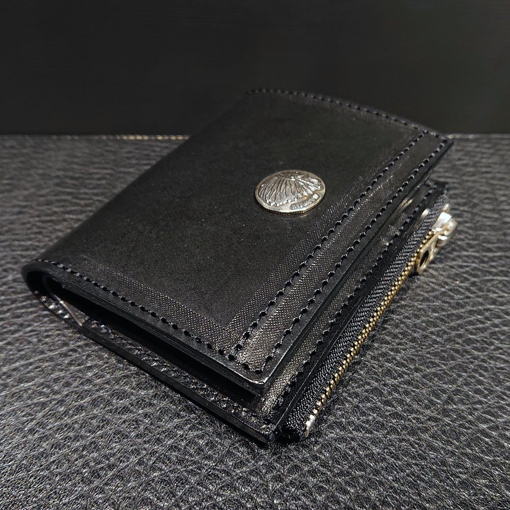 REDMOON  RM-SQW-Z  ZETTコンチョ付き 外付けコインケースの二つ折り財布