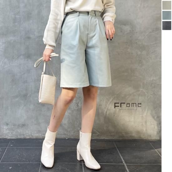 ⭐︎限定値下げ⭐︎今期⭐︎フェイクレザー くち ハーフパンツ S