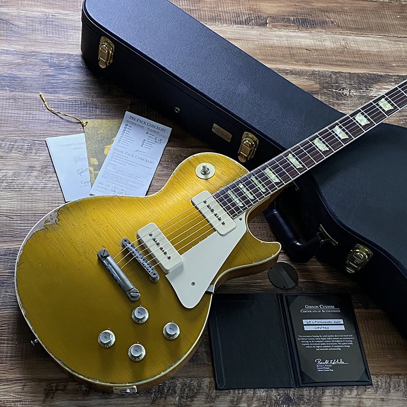 中古 Gibson Custom 1968 Les Paul Standard Heavy Aged Gold Top Vintage Style By Mg Co Ltd ヴィンテージ スタイル