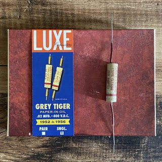 ［新品］Luxe / 1952-1956 Grey Tiger: Single Wax Impregnated .02mF Capacitor (Red Ink)