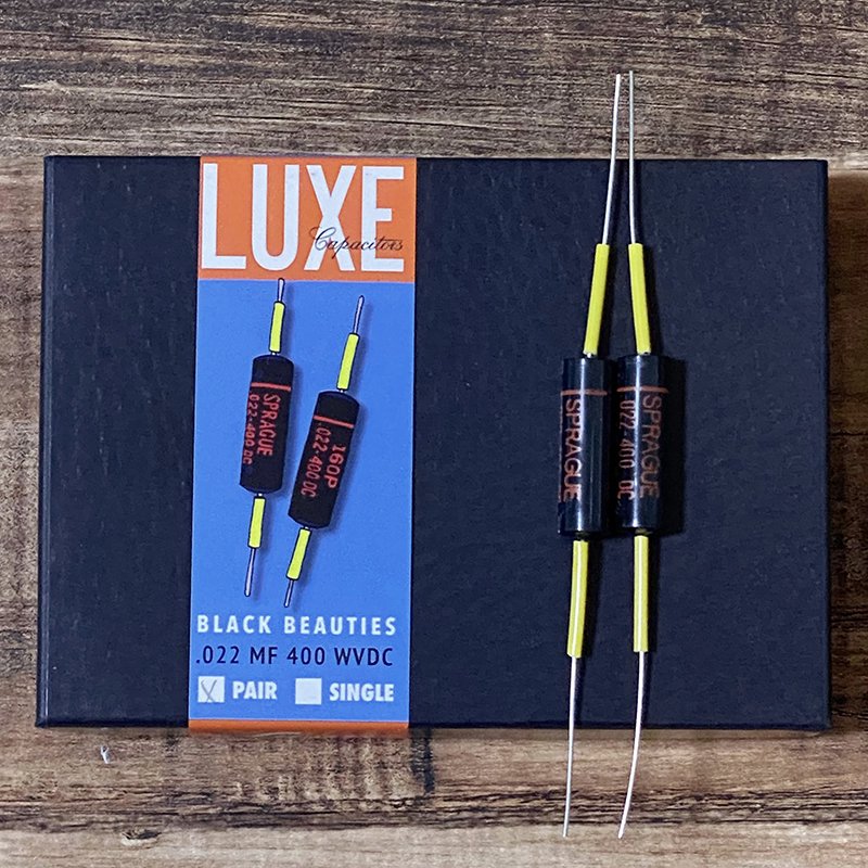 ［新品］Luxe / 1960-1970 Matched Pair Paper & Foil .022mF Black Beauty  Capacitors - Vintage-Style by MG Co., Ltd. - ヴィンテージ・スタイル