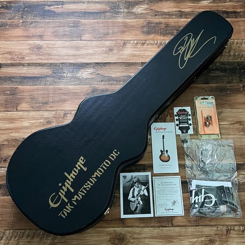 [未使用美品]Epiphon Tac Matsumoto DC Standard Epiphone Tak Matsumoto DC Standard Plus Top Aqua Blue