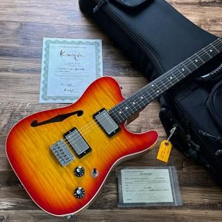 šK.Nyui Custom Guitars  / KNTE Semi-Hollow Cherry Sunburst 2022