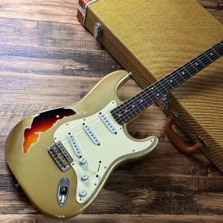 šNo Brand / MJT Body & Japanese-Made Neck Stratocaster Shoreline Gold Over Sunburst