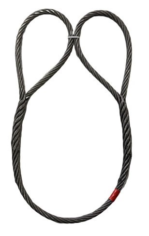 ワイヤロープ 東京製綱 ハイクロス 両アイ巻差し 径8mm 長さ1M