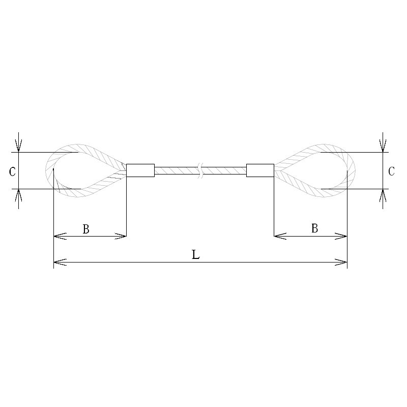 玉掛け用ワイヤーロープ 東京製綱 6×24 O/O 両アイロック 径20mm 長さ3M 玉掛索 | ワイヤロープ等各種重量物吊上げ製品総合サイト  ROPE.JP 中村工業株式会社