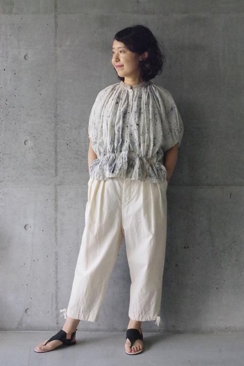 Linen puff blouse (cobalt) - Porta nova online store