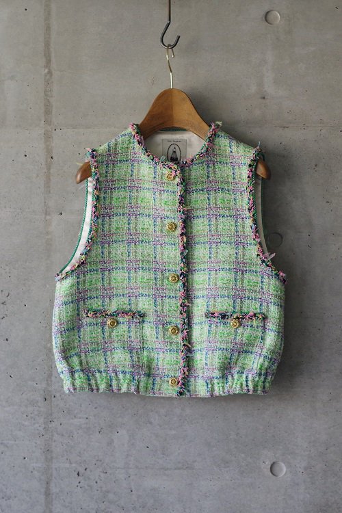 MALHIA KENT Tweed Vest (green) - Porta nova online store