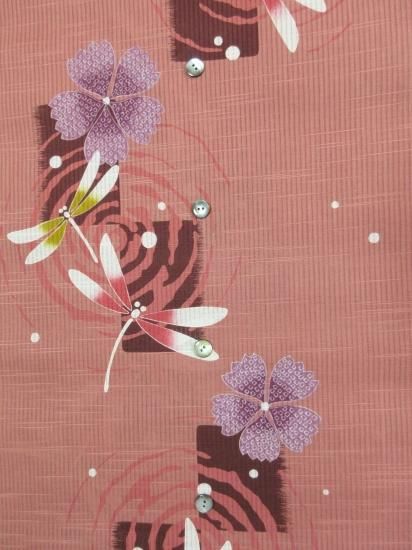 綿絽使用！夏着物「水紋に蜻蛉」(税抜き価格15,000円）my-540
