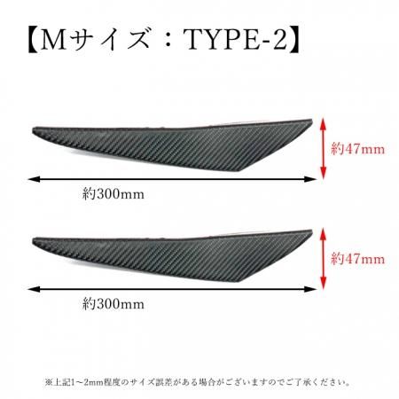 AQMF+】 カナード Mサイズ 4本セット ラバー製 カーボン調 汎用