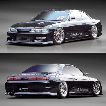 【FIRST CONTACT】　FRP製　TYPE1　サイドステップ　NISSAN　S14　シルビア　前期専用　エアロ　未塗装品　社外部品　 【PGFK-G20-FCS14SA】 - PRIENT GARAGE（プライエントガレージ）