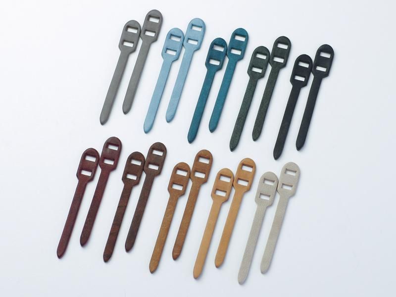 レザー製ジッパー2本付き レザージッパープル[大]2本セット - ULYSSES