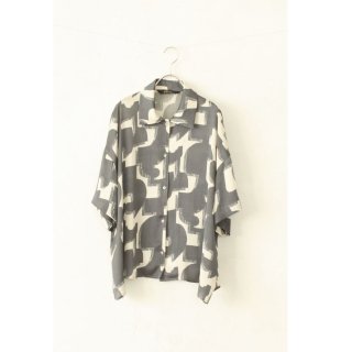 import print crepe cloth-shirt