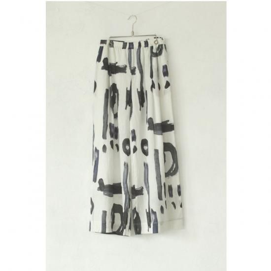 brush writing print -pants