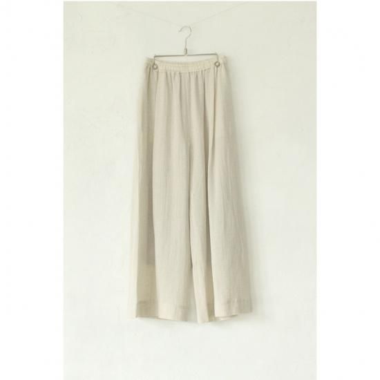 cotton & linen mixed dobby-pants