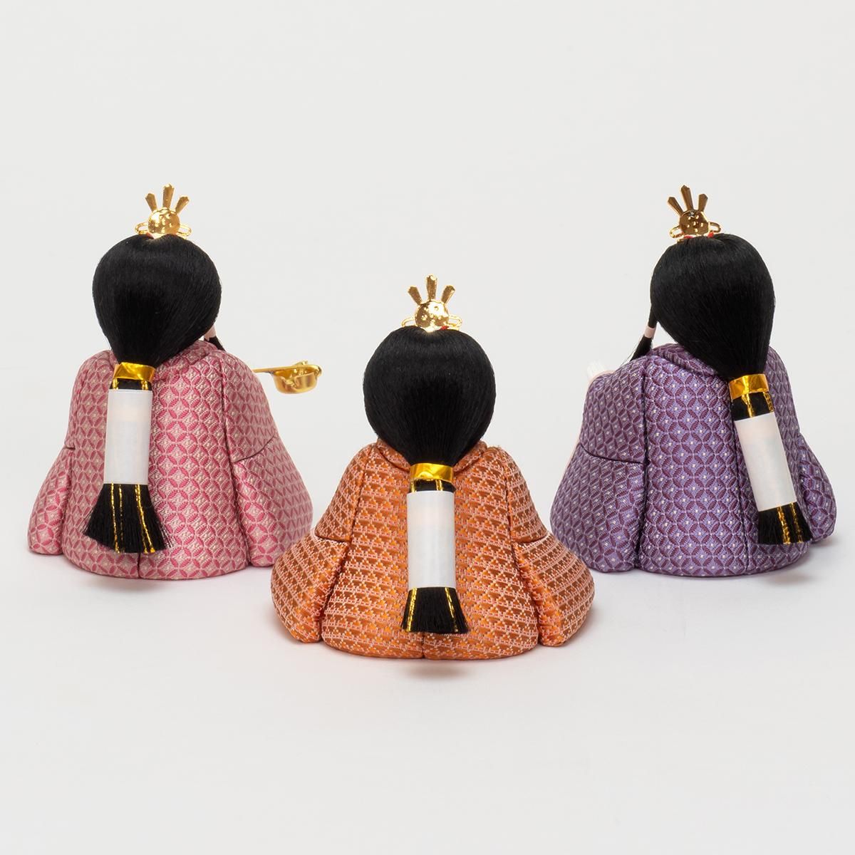 雛人形　三人官女　コンパクト ひな人形_三人官女_幸S - コンパクトでかわいい雛人形・五月人形