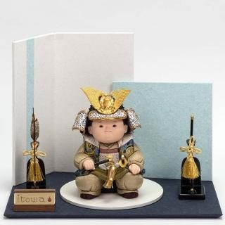 すわけい陶人形 五月人形 楽天市場】錦彩出世兜飾りSG-7【