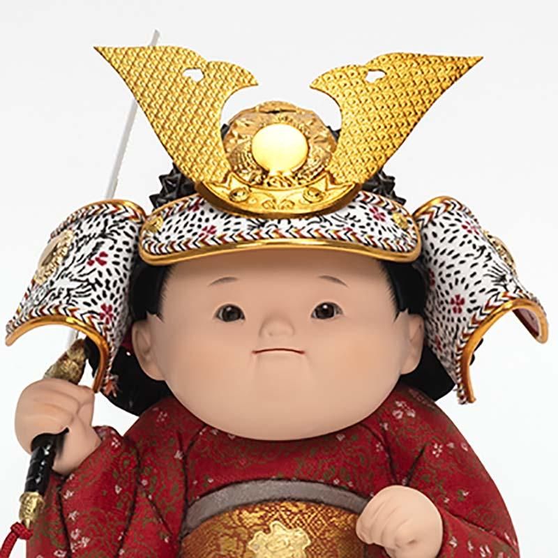 五月人形_わんぱく童子_赤_成 - コンパクトでかわいい雛人形・五