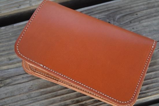 ブラック☆MiddleLeatherWalletミドルウォレット✮フラップ全