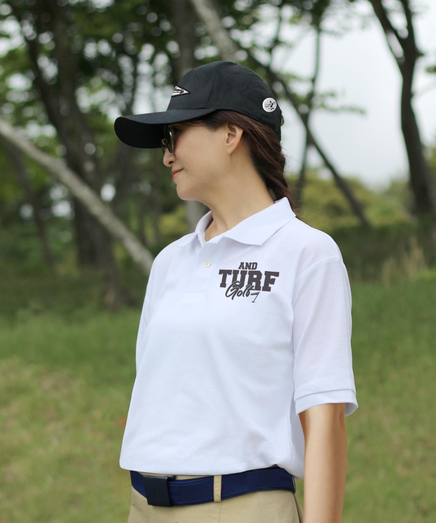 8 YARDS. ポロシャツ ホワイト/ライム マンシングウェア Munsingwear ストレッチ千鳥ジャガード 半袖