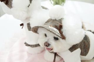 Glen Check Pompom Hat