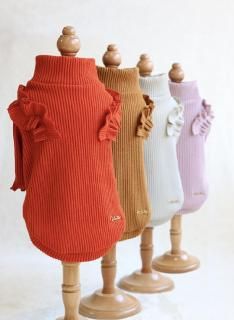 Ruffled turtleneck top