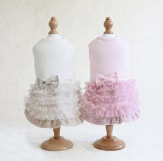 Layered tulle and jersey dress