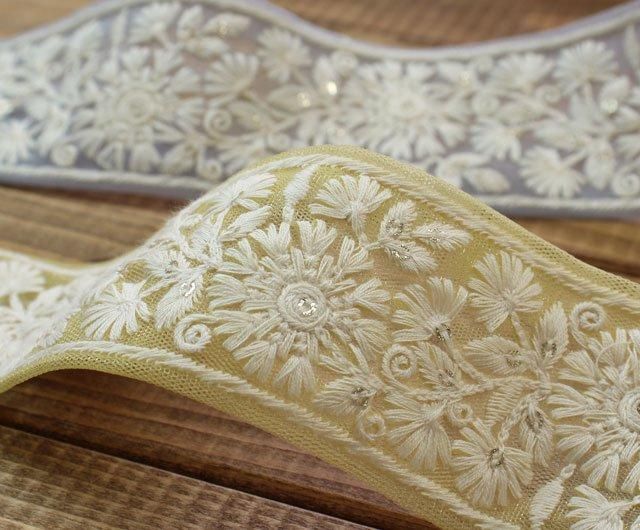 10cm単位】インド刺繍リボン【約4.5cm幅】｜ 通販－生地のお店