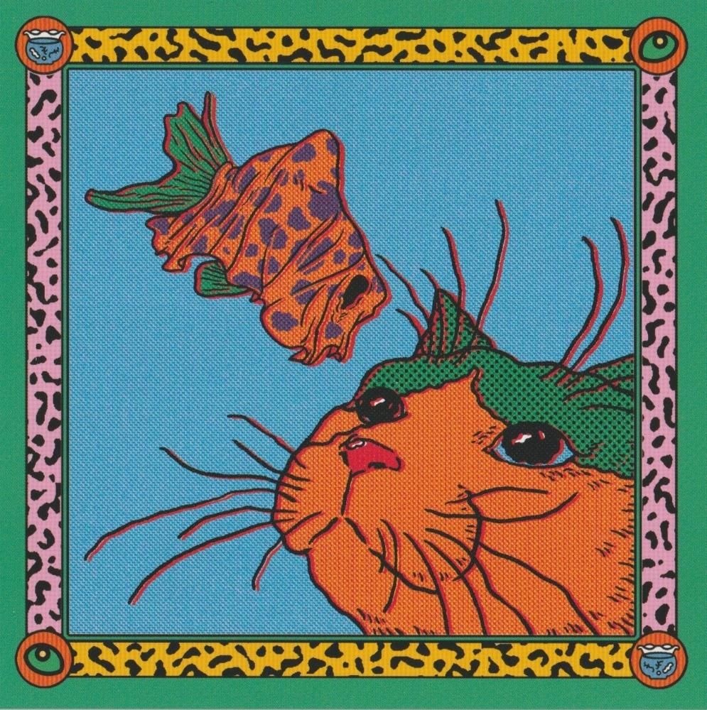 原田ちあき「ポストカード（B：猫と金魚・青）」 - シカク