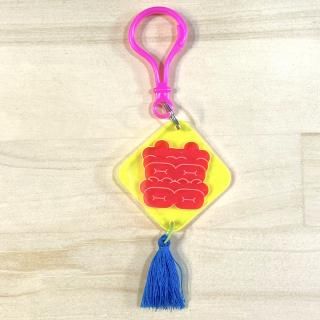 オルミチン「ダブルハピネスアクリルキーホルダー（黄色ピンク）」