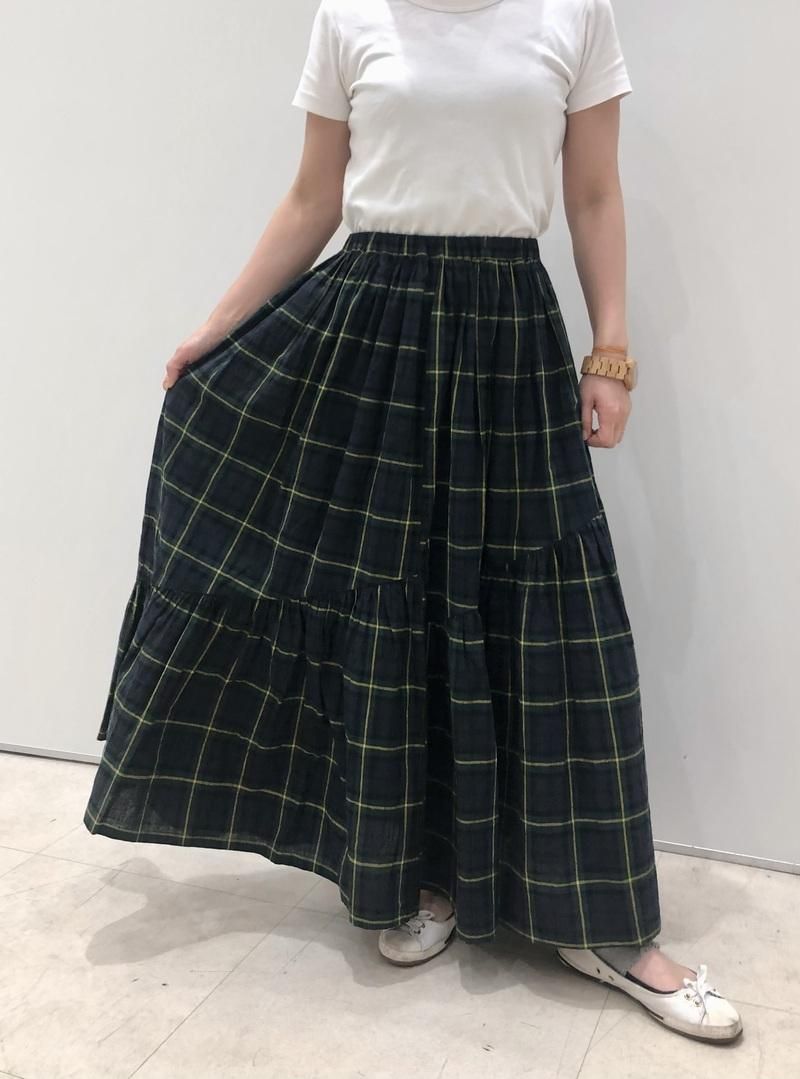 mulberry marche 播州織コットンリネンチェック | アシンメトリー