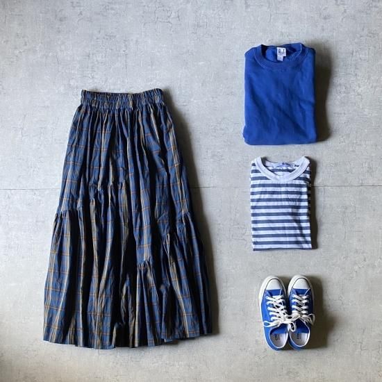 コットンマドラスチェック | 洗い晒し風 - mulberry fabric