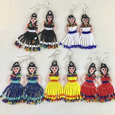 メキシコ民族衣装人形ピアス エスニックピアス インバヤ エスニックアクセサリー エスニックジュエリーの専門店