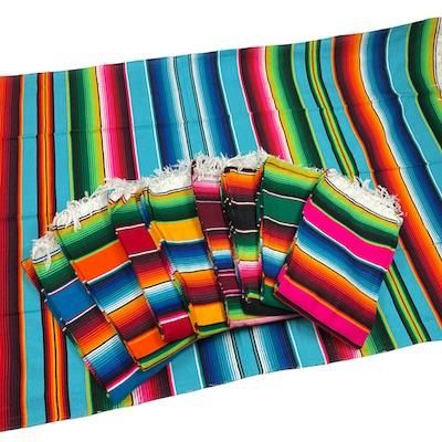 メキシコサラペ】メキシコ製ラグマットLサイズ(エスニック