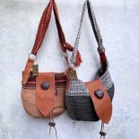 【ネイティブクラフト】エクアドル先住民 手編みの麻バッグ (エクアドル製)
