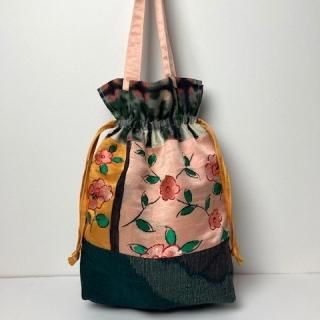 売約済み！！銘仙 着物 リメイク ハンドメイド トートバッグ 着物 